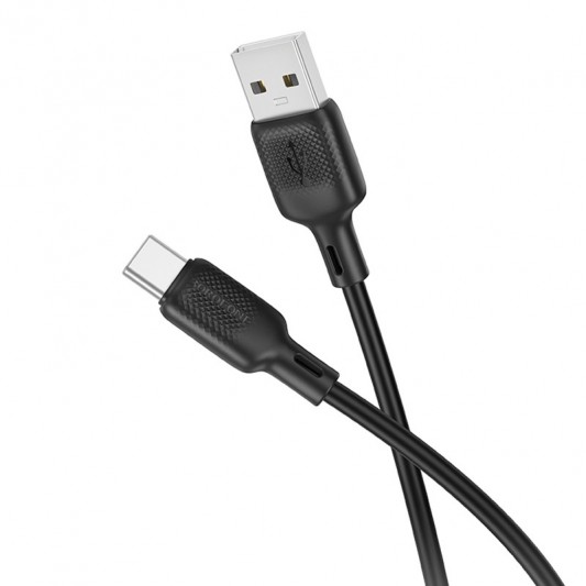 Дата кабель Borofone BX113 Lenny USB to Type-C 3A (3m) Black - изображение 1