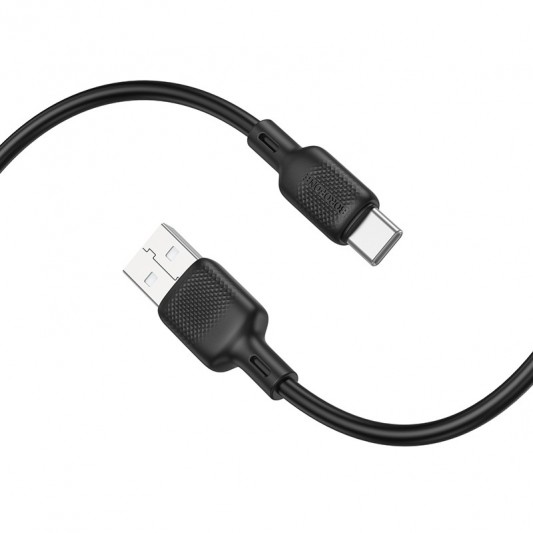 Дата кабель Borofone BX113 Lenny USB to Type-C 3A (3m) Black - изображение 2