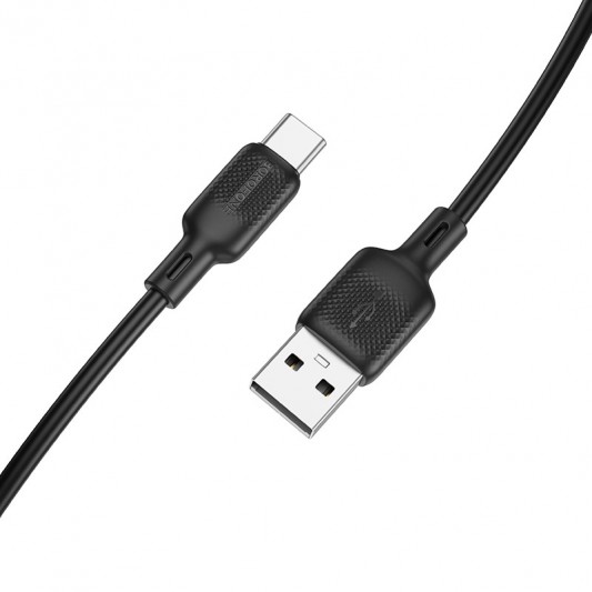 Дата кабель Borofone BX113 Lenny USB to Type-C 3A (3m) Black - изображение 3