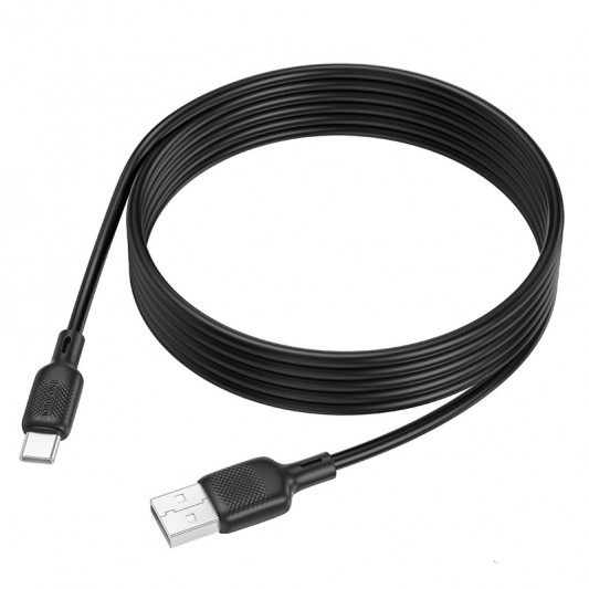 Дата кабель Borofone BX113 Lenny USB to Type-C 3A (3m) Black - изображение 4
