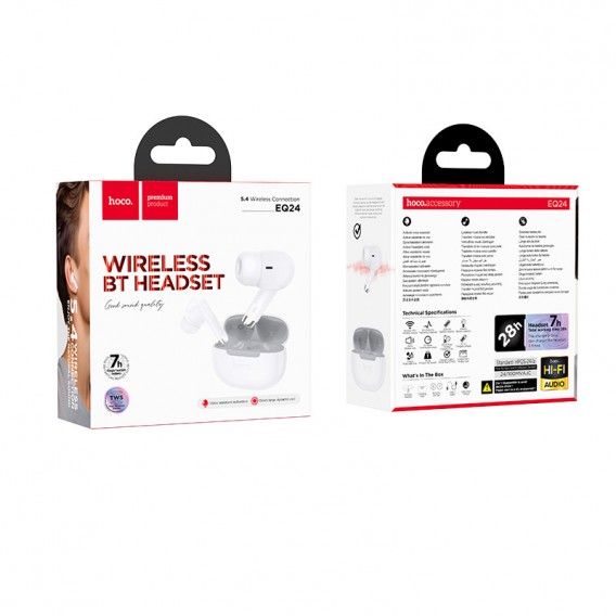 Бездротові TWS навушники Hoco EQ24 Estrella White Star