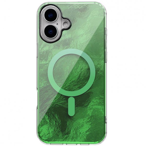 Чохол TPU Shiny Mountain (MagFit) для Apple iPhone 16 (6.1") Green