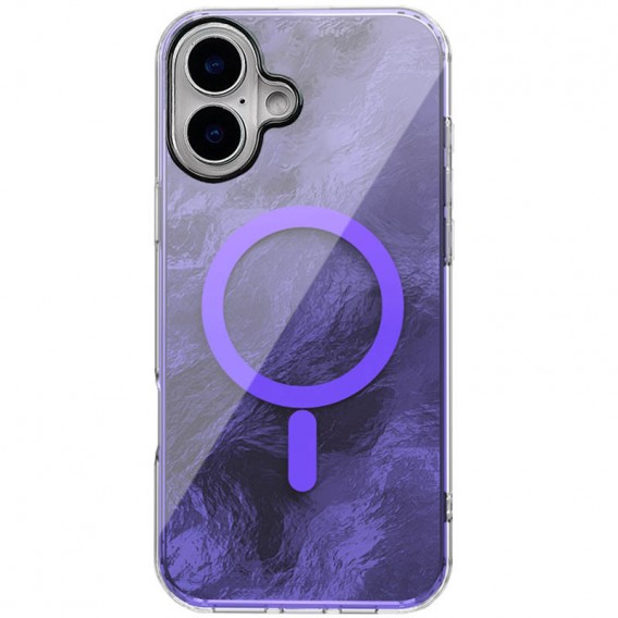Чохол TPU Shiny Mountain (MagFit) для Apple iPhone 16 (6.1") Purple