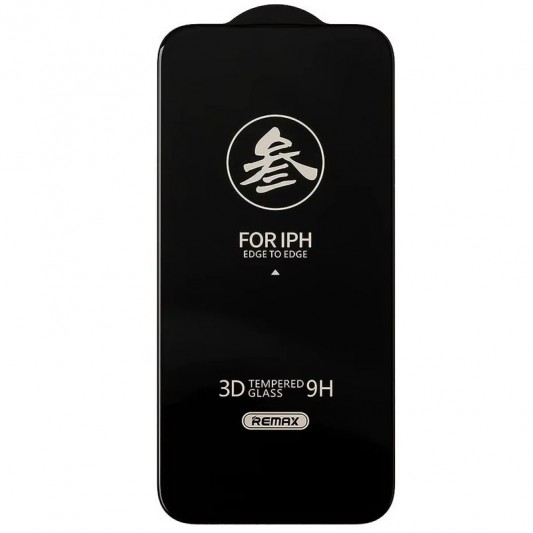 Защитное стекло Remax 3D (GL-27) для Apple iPhone 14 Pro Max (6.7") Черный - изображение 1