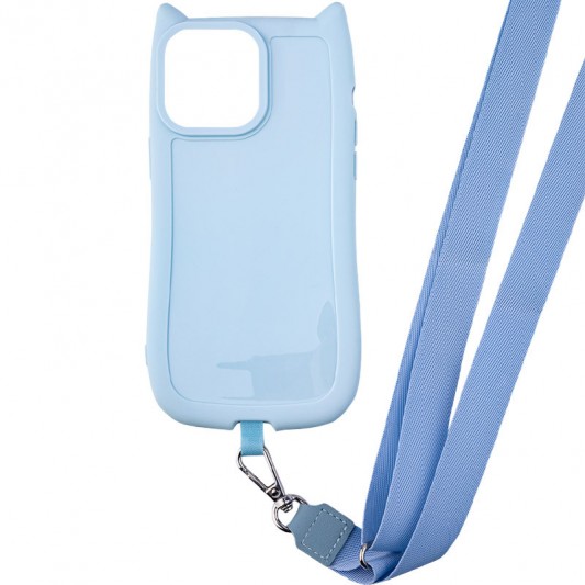 Чохол TPU GETMAN Cat with straps для Apple iPhone 13 Pro (6.1") Blue - зображення 1 