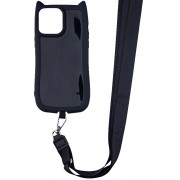 Чохол TPU GETMAN Cat with straps для Apple iPhone 13 Pro (6.1") Black