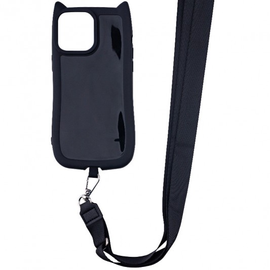 Чохол TPU GETMAN Cat with straps для Apple iPhone 13 Pro (6.1") Black - зображення 1 