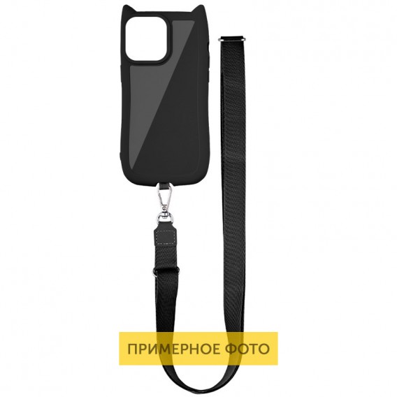 Чохол TPU GETMAN Cat with straps для Apple iPhone 16 Plus (6.7") Black