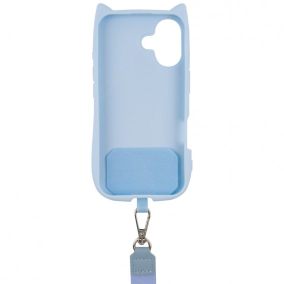 Чохол TPU GETMAN Cat with straps для Apple iPhone 16 Plus (6.7") Blue