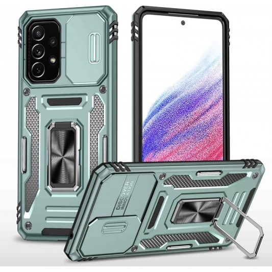 Ударостійкий чохол Camshield Army Ring для Samsung Galaxy A53 5G Зелений / Light Green
