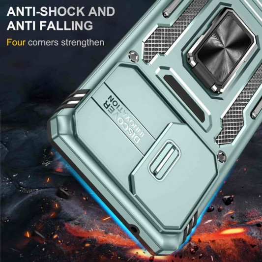 Ударостійкий чохол Camshield Army Ring для Samsung Galaxy A53 5G Зелений / Light Green - зображення 6 