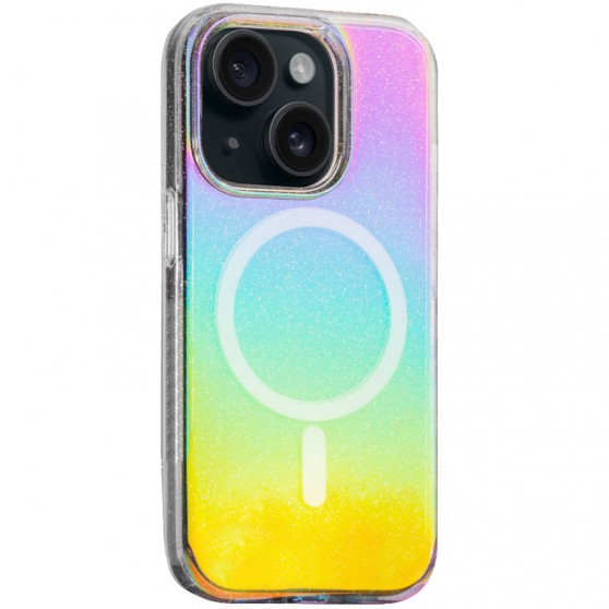 Чехол TPU Galaxy Sparkle (MagFit) для Apple iPhone 13 / 14 (6.1") Chroma+Glitter