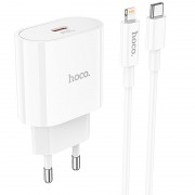 СЗУ Hoco C94A Metro PD20W (1USB-C) + кабель Type-C to Lightning White