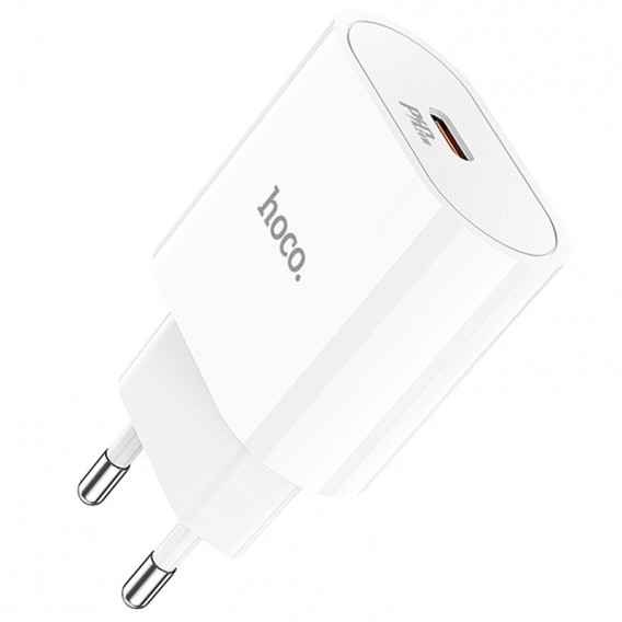 Блок живлення Hoco C94A Metro PD20W (1USB-C) + кабель Type-C to Lightning White