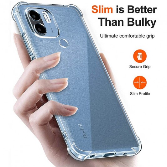 TPU чохол GETMAN Ease logo посилені кути Full Camera для Xiaomi Redmi A1+ / Poco C50 / A2+ Безбарвний (прозорий) - зображення 1 