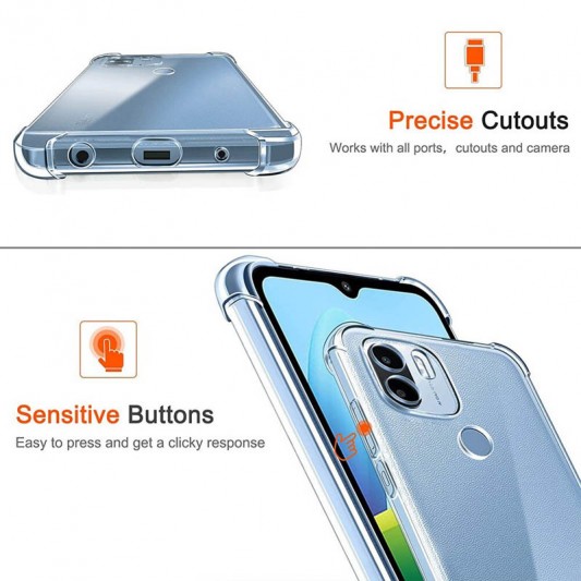 TPU чохол GETMAN Ease logo посилені кути Full Camera для Xiaomi Redmi A1+ / Poco C50 / A2+ Безбарвний (прозорий) - зображення 2 