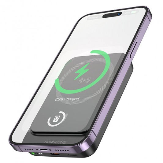 Портативний ЗП Power Bank BOROFONE BJ63A Nimble PD20W з БЗП 10000 mAh Black - зображення 2 