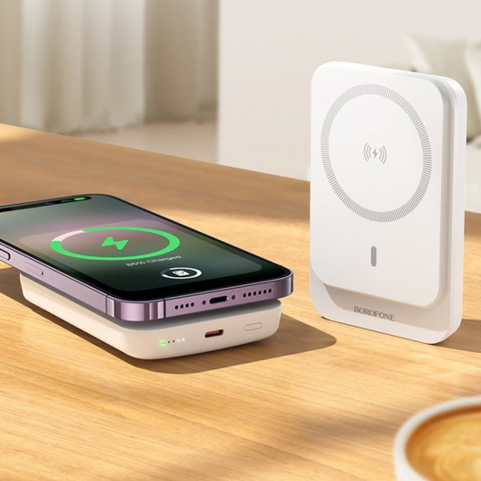 Портативний ЗП Power Bank BOROFONE BJ63A Nimble PD20W з БЗП 10000 mAh White - зображення 3 