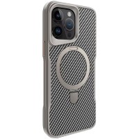 TPU+PC чехол Metal Buttons with MagSafe Carbon Ring для Apple iPhone 15 Pro (6.1