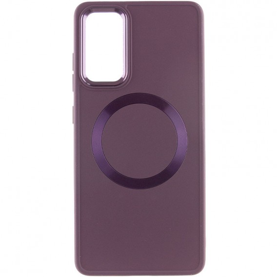 TPU чехол Bonbon Metal Style with MagSafe для Samsung Galaxy A52 4G / A52 5G / A52s Бордовый / Plum