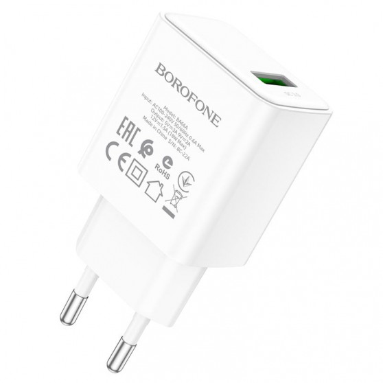 СЗУ Borofone BA66A QC3.0 (1USB-A) White