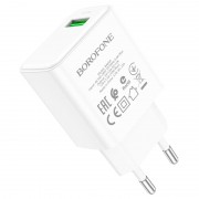 СЗУ Borofone BA66A QC3.0 (1USB-A) White