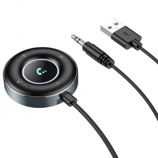 Bluetooth аудио ресивер BOROFONE BC58 Gamble (USB+Jack 3,5mm) Metal gray - изображение 1