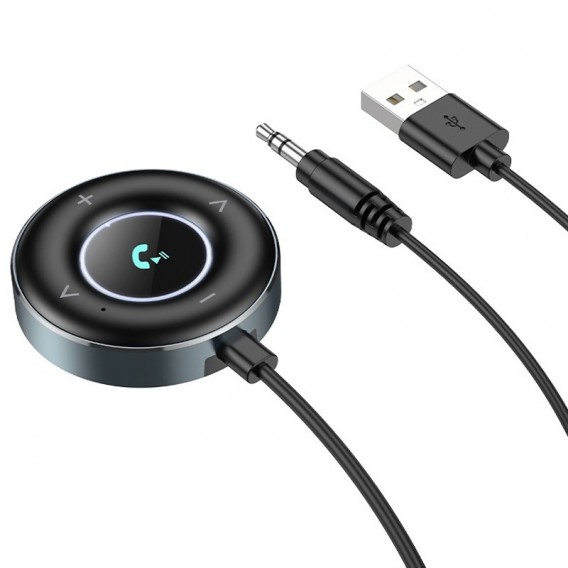 Bluetooth аудіо ресивер BOROFONE BC58 Gamble (USB+Jack 3,5mm) Metal gray