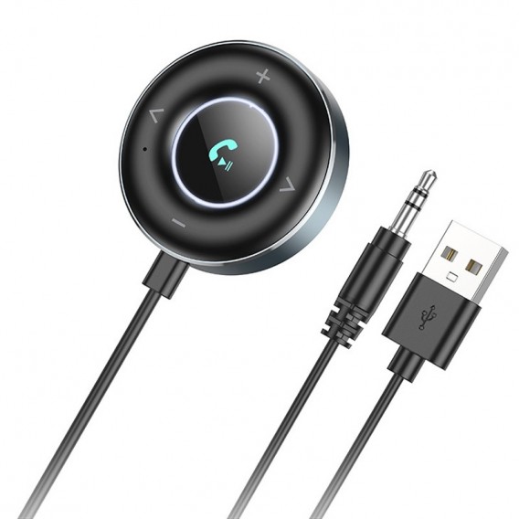 Bluetooth аудіо ресивер BOROFONE BC58 Gamble (USB+Jack 3,5mm) Metal gray