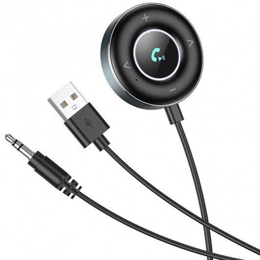 Bluetooth аудио ресивер BOROFONE BC58 Gamble (USB+Jack 3,5mm) Metal gray - изображение 3