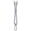 Дата кабель-шнурок Hoco GH5 Elegant Type-C to Type-C (0.21m) Denim Blue