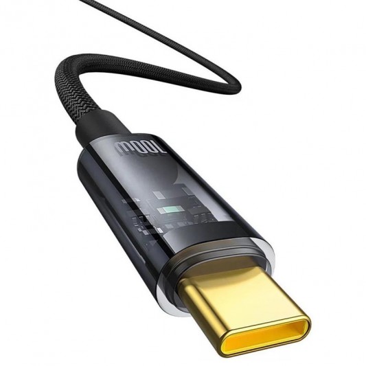 Дата кабель Baseus Explorer with Auto Shutdown Type-C to Type-C 100W (1m) (P103197031) Cluster Black - изображение 3