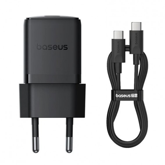 Блок живлення Baseus Palm Fast Charger 30W (1USB-C) + кабель Type-C to Type-C (P10111605113-01) Cluster Black