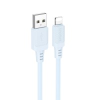 Дата кабель Borofone BX115 Lotto USB to Lightning 2.4A (1m) Blue