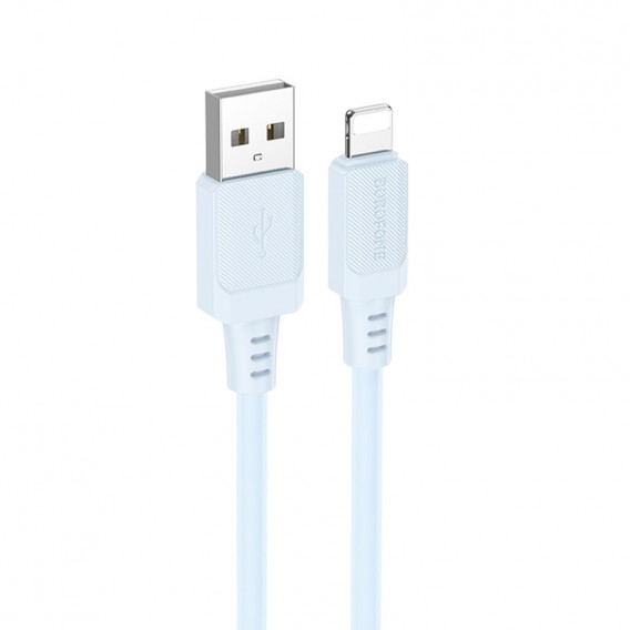 Дата кабель Borofone BX115 Lotto USB to Lightning 2.4A (1m) Blue