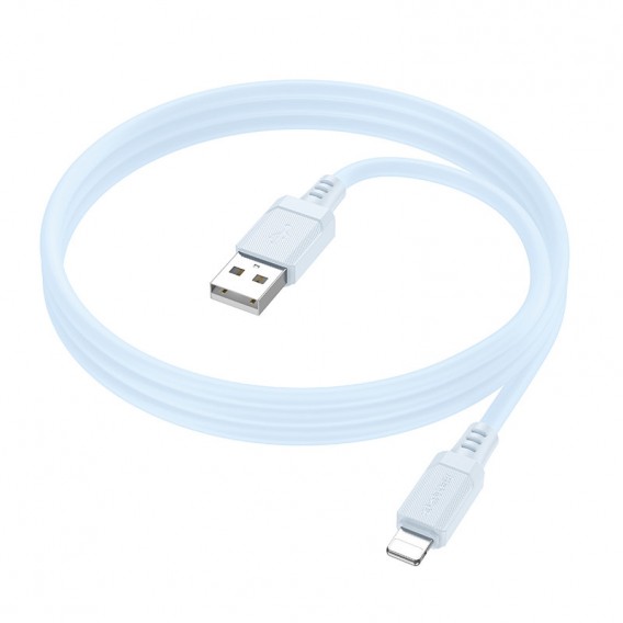 Дата кабель Borofone BX115 Lotto USB to Lightning 2.4A (1m) Blue