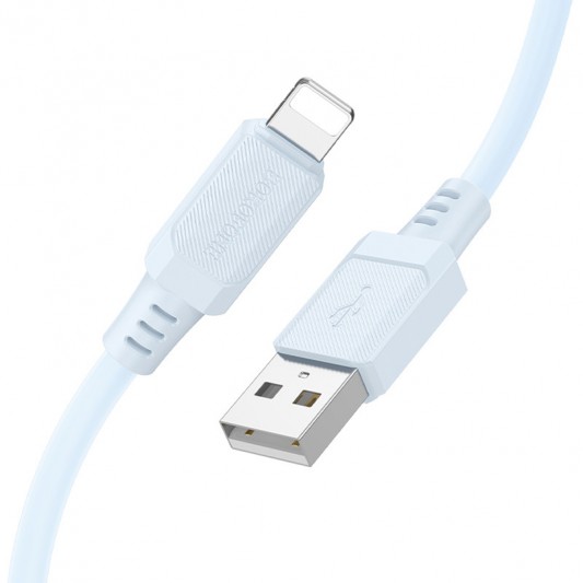 Дата кабель Borofone BX115 Lotto USB to Lightning 2.4A (1m) Blue - изображение 3