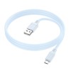 Дата кабель Borofone BX115 Lotto USB to MicroUSB 2.4A (1m) Blue