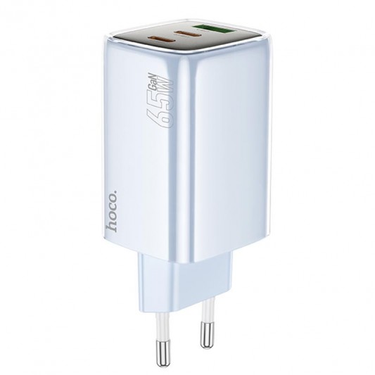 МЗП Hoco N49 Glorious PD65W (1USB-A/2C) Blue - зображення 2 