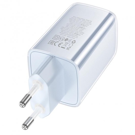 МЗП Hoco N49 Glorious PD65W (1USB-A/2C) Blue - зображення 3 