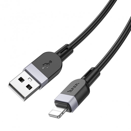 Дата кабель Hoco X109 Energy silicone USB to Lightning (2m) Black - изображение 2