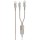 Дата кабель Hoco U139 Type-C to Lightning/Type-C 100W (1.2m) Gold