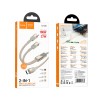 Дата кабель Hoco U139 Type-C to Lightning/Type-C 100W (1.2m) Gold