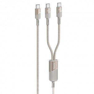 Дата кабель Hoco U139 Type-C to Type-C/Type-C 100W (1.2m) Gold Дата кабель Hoco U139 Type-C to Type-C/Type-C 100W (1.2m) Gold
