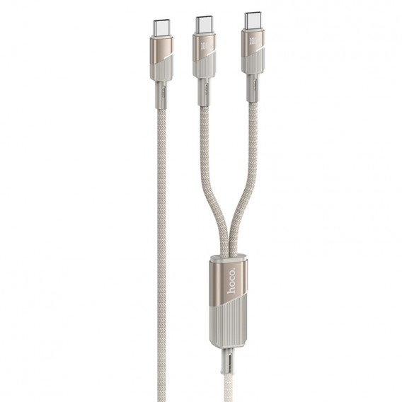 Дата кабель Hoco U139 Type-C to Type-C/Type-C 100W (1.2m) Gold
