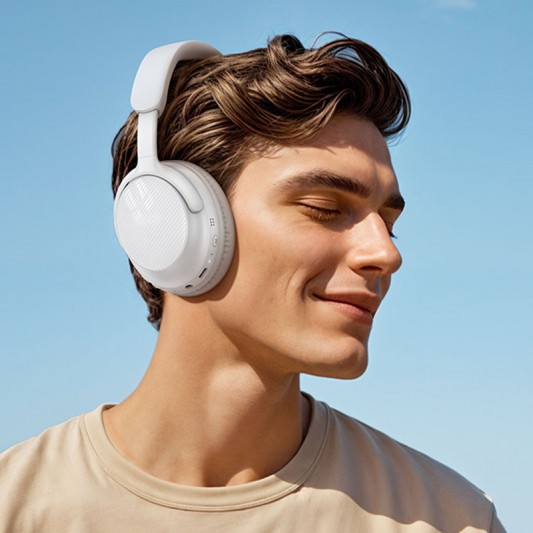 Накладные беспроводные наушники Hoco W53 Tone Morning mist white - изображение 2