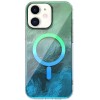 Чохол TPU Shiny Mountain (MagFit) для Apple iPhone 11 (6.1") Green / Blue