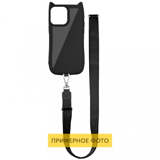 Чехол TPU GETMAN Cat with straps для Apple iPhone 7 / 8 / SE (2020) (2022) (4.7") Black