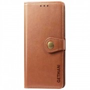 Кожаный чехол-книжка GETMAN Gallant (PU) для Xiaomi Redmi 9C Коричневый