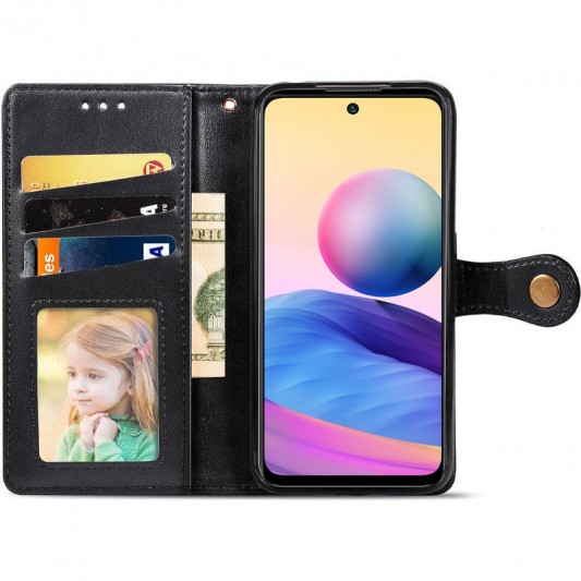 Шкіряний чохол-книжка GETMAN Gallant (PU) для Xiaomi Redmi 10 Чорний - зображення 3 